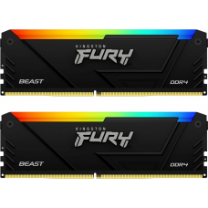 Оперативная память Kingston Fury Beast RGB 16GB (2x8GB) DDR4 3200MHz (KF432C16BB2AK2/16WP)